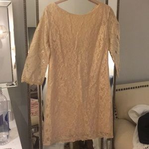 Francesca’s Gold, lace dress size medium
